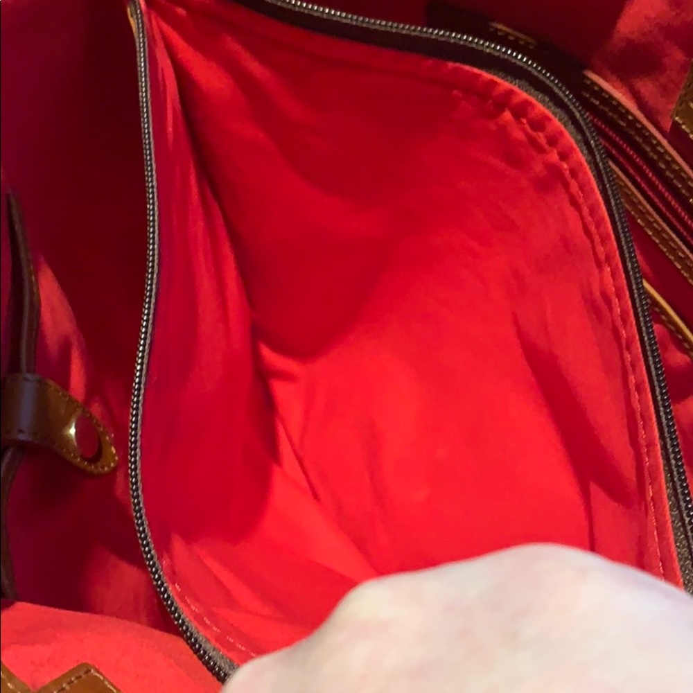 Dooney & Bourke Red Dover Tote Purse bag EUC - Picture 8 of 8
